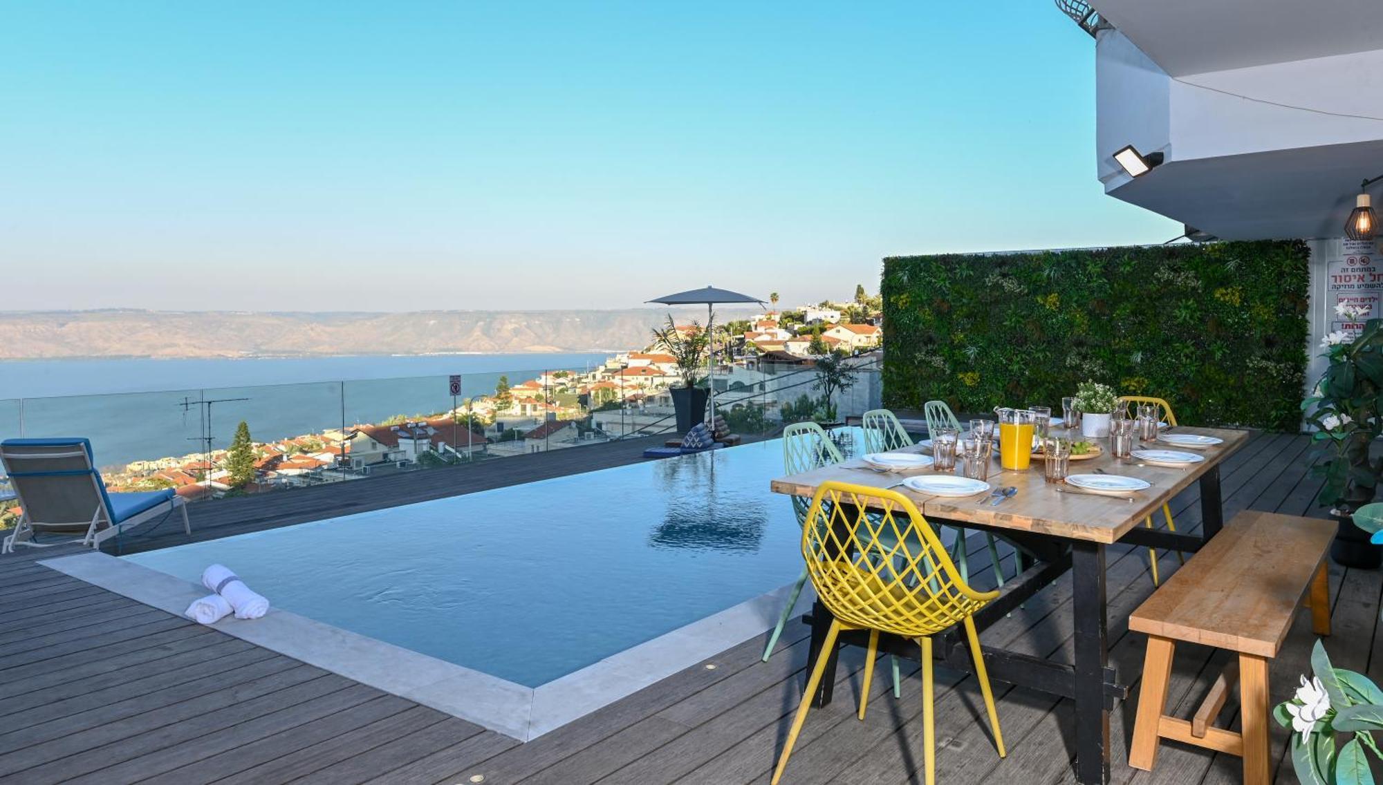 טבריה Villa-Selavi 3 Unit Complex With Infinity Pool מראה חיצוני תמונה